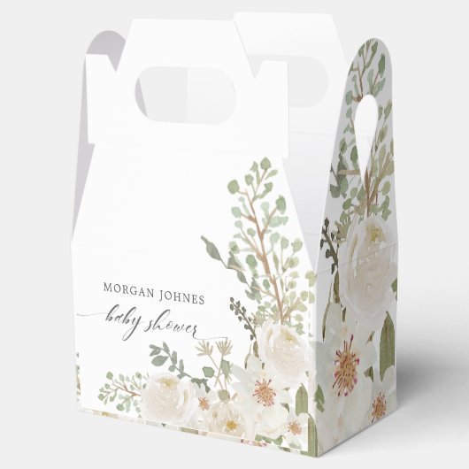 Blütenbaby in Elfenbeinblütendusche Geschenkschachtel (Geöffnet)