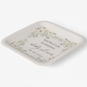 Blütenbaby in Elfenbeinblütendusche Pappteller (Gewinkelt)