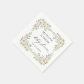 Blütenbaby in Elfenbeinblütendusche Serviette (Ecke)