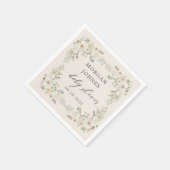 Blütenbaby in Elfenbeinblütendusche Serviette (Ecke)