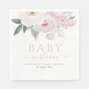 Blütenbaby in rosa Blütendusche Serviette