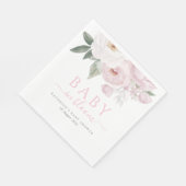 Blütenbaby in rosa Blütendusche Serviette (Ecke)