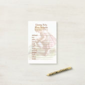 BlütenBaby Name Scramble Baby Dusche Word Spiel Post-it Klebezettel (Auf Schreibtisch)