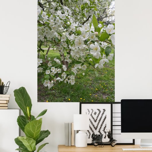 Blütenbänder Poster (Heimbüro)