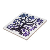 Blütenbaum #2 Cobalt Blue und White Fliese (Seite)