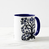 Blütenbaum #2 Cobalt Blue und White Tasse (VorderseiteRechts)