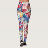 Blütenbaum abstrakt leggings (Rückseite)