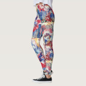 Blütenbaum abstrakt leggings (Links)