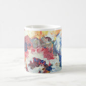 Blütenbaum abstrakt, rot-blau-gelb Blüte Kaffeetasse (Mittel)