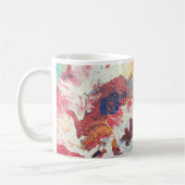 Blütenbaum abstrakt, rot-blau-gelb Blüte Kaffeetasse (Links)