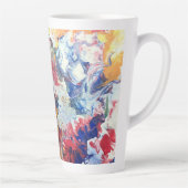 Blütenbaum abstrakt, rot-blau-gelb Blüte Milchtasse (Rechts)
