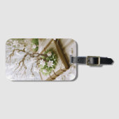 Blütenbaum aus einem Buch Gepäckanhänger (Vorderseite (Horizontal))