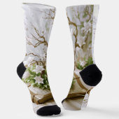 Blütenbaum aus einem Buch Socken (Gewinkelt)