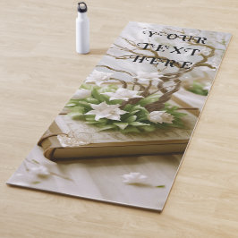 Blütenbaum aus einem Buch Yogamatte