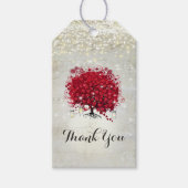 Blütenbaum des Roten Herzens unter den Sternen Geschenkanhänger (Vorderseite)