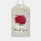 Blütenbaum des Roten Herzens unter den Sternen Geschenkanhänger (Vorderseite)