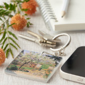 Blütenbaum, Eragny Camille Pissarro Schlüsselanhänger (Vorderseite rechts)