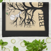 Blütenbaum Geschirrtuch (Gefaltet)