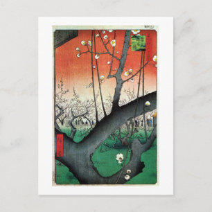 Blütenbaum, Hiroshige Postkarte