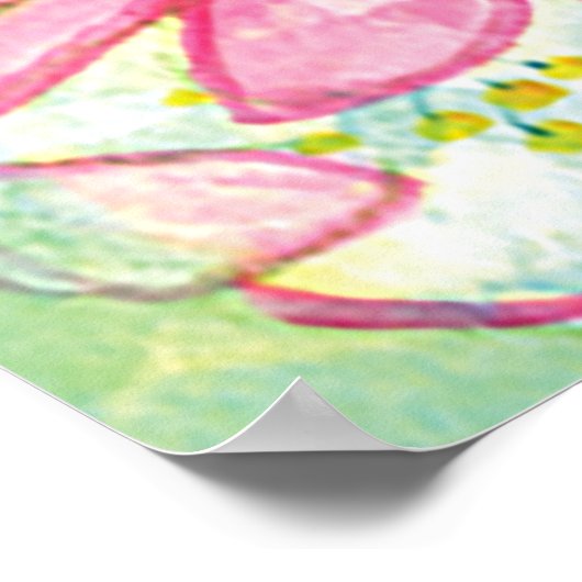 Blütenbaum mit Bienen Poster (Ecke)