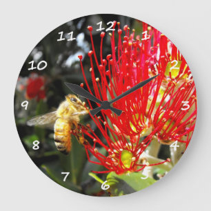 Blütenbaum Pohutukawa Große Wanduhr