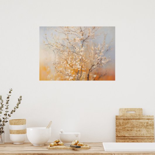 Blütenbaum Poster (Küche)