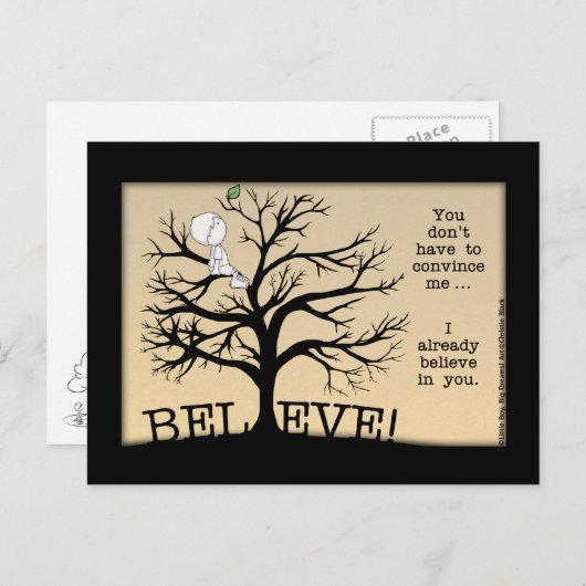 Blütenbaum Postkarte (Vorne/Hinten)