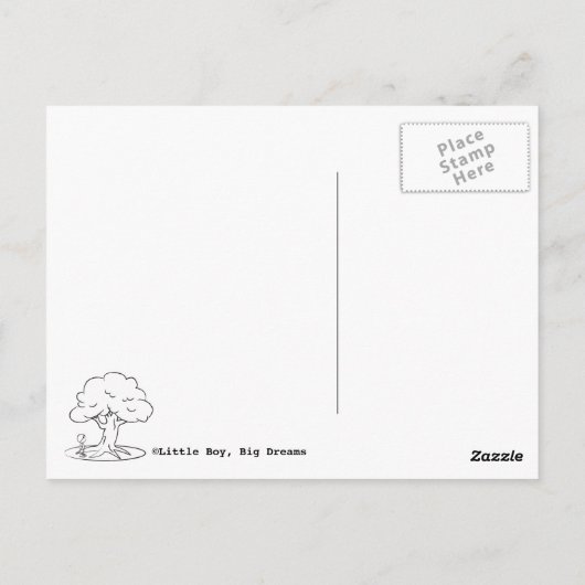 Blütenbaum Postkarte (Rückseite)