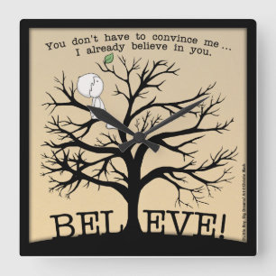 Blütenbaum Quadratische Wanduhr