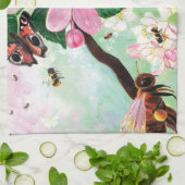 Blütenbäume für Bienen und andere Bestäuber Geschirrtuch (Gefaltet)