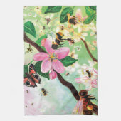 Blütenbäume für Bienen und andere Bestäuber Geschirrtuch (Vertikal)