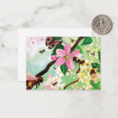 Blütenbäume für Bienen und andere Bestäuber Mitteilungskarte (Vorderseite/Rückseite Beispiel)