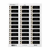 Blütenbeige Blush Gold auf schwarzer Rücksendeadre (Vorne)