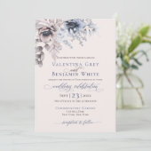 Blütenbeige, elegant einladung (Stehend Vorderseite)