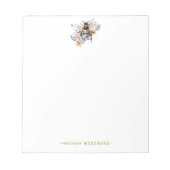 Blütenbiene Personalisiert Notizblock (Vorderseite)