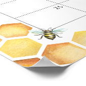 Blütenbiene Raten Sie den Fälligkeitskalender Post Poster (Ecke)