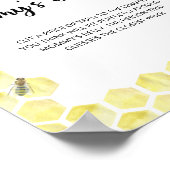 Blütenbiene wie groß das Bauchspiel der Mama ist Poster (Ecke)