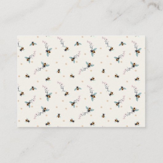 Blütenbiene-Wildblume | Windelrumpf Begleitkarte (Rückseite)