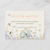 Blütenbiene-Wildblume | Windelrumpf Begleitkarte (Vorderseite)