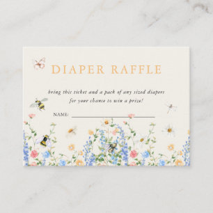 Blütenbiene-Wildblume   Windelrumpf Begleitkarte