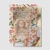 Blütenbienen-Brautparty Pergament Einladungen (Versatz (Ehepaar))