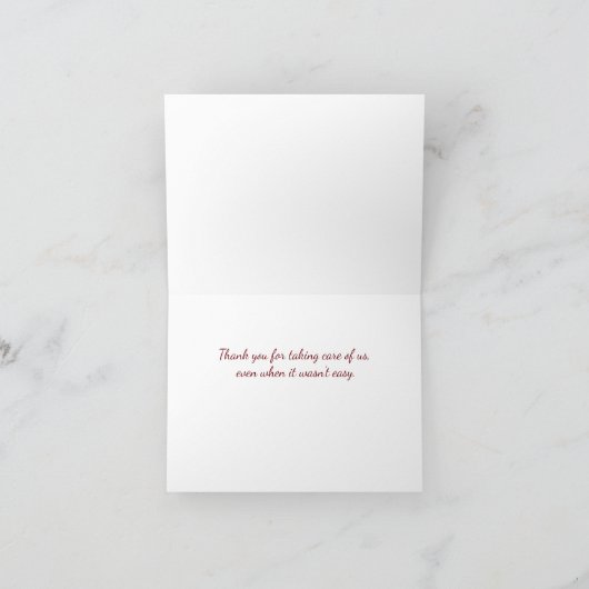 Blütenbild der hellen Feder Karte (Innenseite)