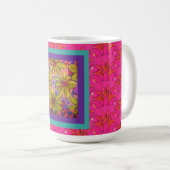 Blütenblatt-Farbexplosion Kaffeetasse (VorderseiteRechts)
