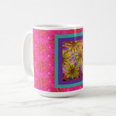 Blütenblatt-Farbexplosion Kaffeetasse (Vorderseite Links)