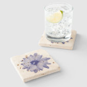 Blütenblatt Steinuntersetzer (Seitenansicht)