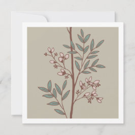 Blütenblatt-Träume Feine Florale Streifen Kunstkar Karte