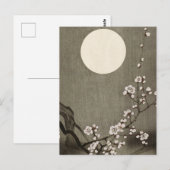 Blütenblätter am Vollmond von Ohara Koson Postkarte (Vorne/Hinten)