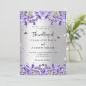 Blütenblätter aus Silberblättern Einladung (Stehend Vorderseite)