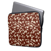 Blütenblätter | Beige & Weinrot Laptopschutzhülle (Vorderseite Links)