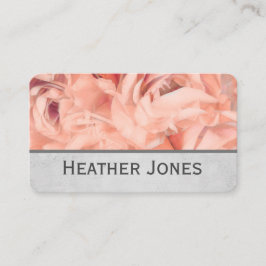 Blütenblätter der hübschen Rose rosa und grau Visitenkarte